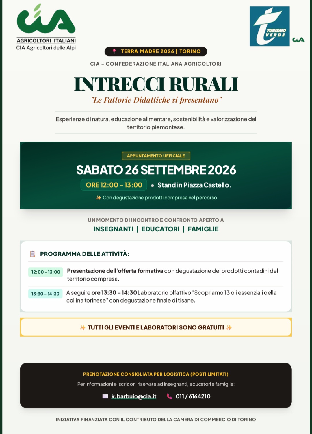 salone del gusto terra madre intrecci rurali 2026